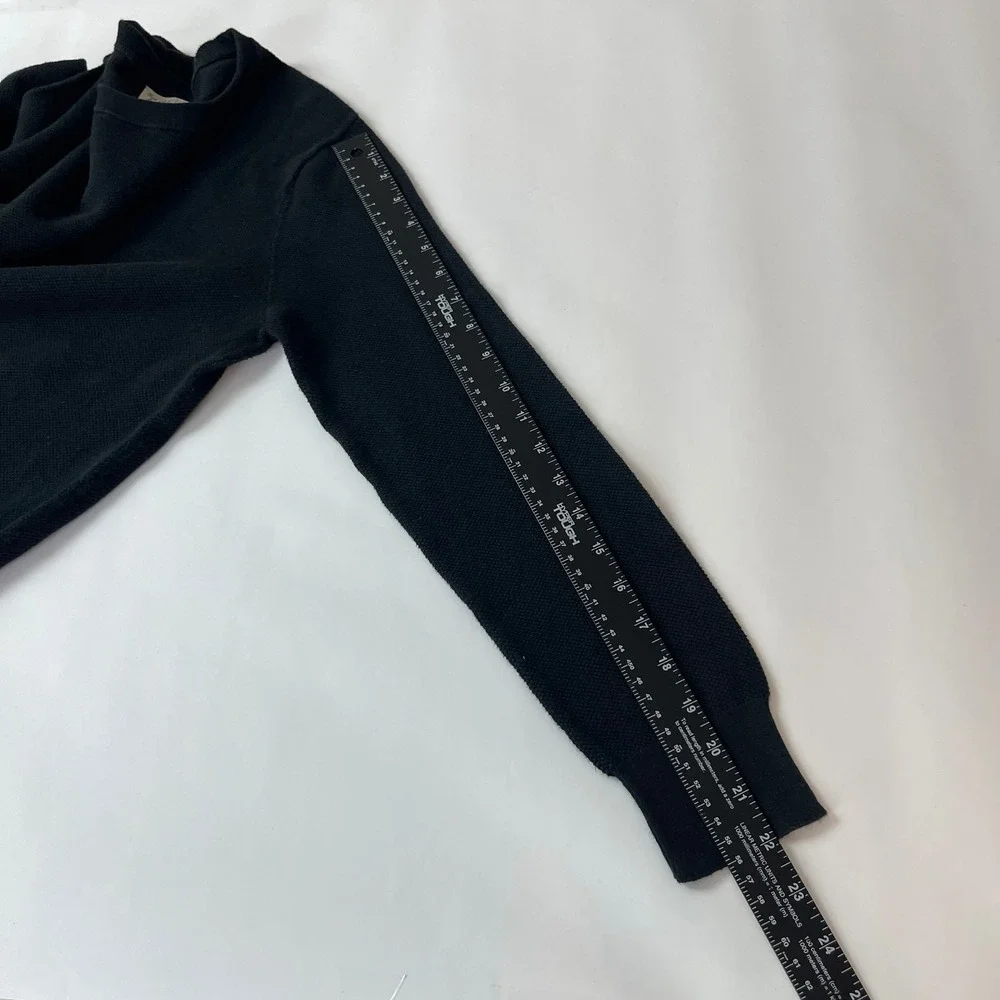 J Crew Shirt Mens Small Black Waffle Knit Thermal Long Sleeve Preppy Y2K Casual